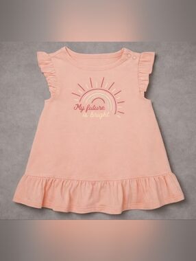 Garanimals Peach Pink Rainbow Ruffle Dress